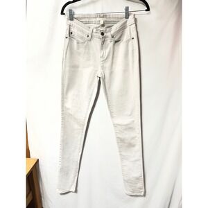 Eileen Fisher Womens Light Gray Stretch Skinny Jeans Size 0 Stone Wash Denim